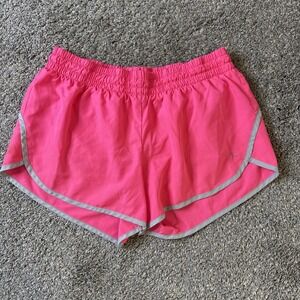Danskin Now Women's Running Shorts Built In Underwear Pink Size L 12-14